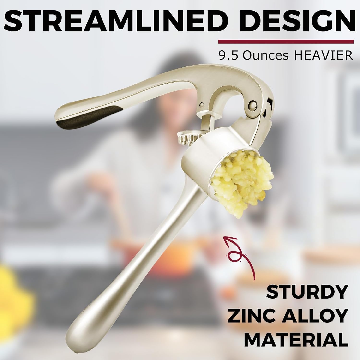 Garlic Press With Studs, Garlic Mincer, Ginger Crusher, Garlic Crusher Garlic Press With Studs, Garlic Mincer, Ginger Crusher, Garlic Crusher